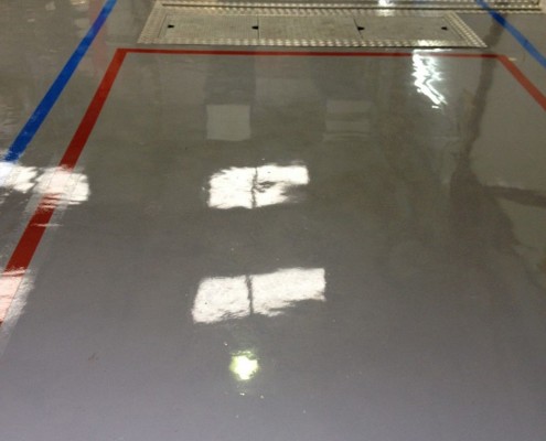 Industrial floor painting